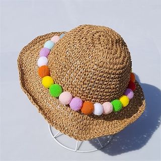 PomPom | Straw | Sun | Kid | Hat