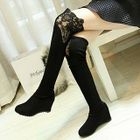 Hidden Wedge Over the Knee Lace Trim Boots от YesStyle.com INT Hidden Wedge Over the Knee Lace Trim Boots от YesStyle.com INT