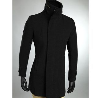 Bay Go Mall Stand Collar Long Jacket