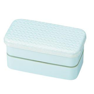 Hakoya Hakoya Ajiro Rectangular 2 Layers Lunch Box S Light Blue