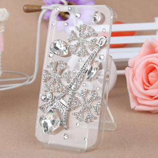 Fit-to-Kill Snow Eiffel Tower iPhone 4/4S Case  Silver - One Size