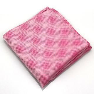 Xin Club Patterned Pocket Square Pink - One Size
