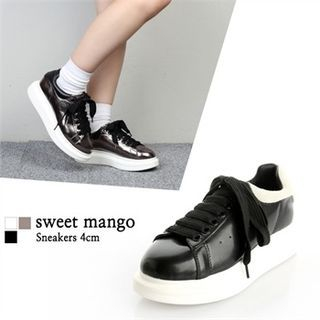SWEET MANGO Faux-Leather Sneakers