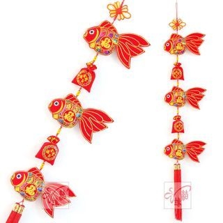 Luck Totem Lunar New Year Goldfish Tasseled Hanging Ornament