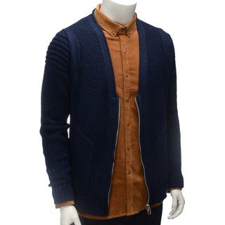 YesStyle M Wool-Blend V-Neck Zip Cardigan