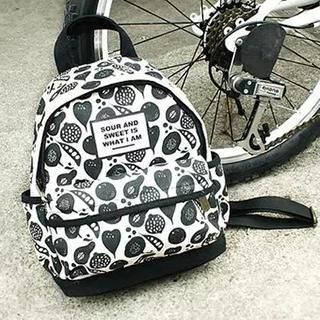 Ms Bean Canvas Patterned Backpack