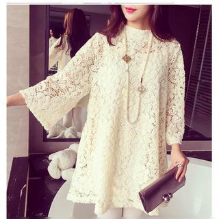 Sienne 3/4-Sleeve Lace Tunic