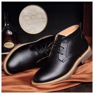 Fortuna Genuine-Leather Furry-Lined Desert Boots