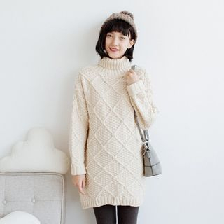 Forest Girl Stand Collar Long Sweater