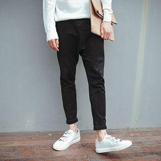 Chuoku Plain Slim-Fit Harem Pants