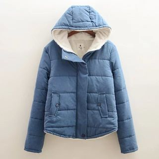 Aigan Fleece-Lined Hooded Padded Jacket