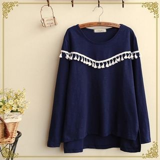 Fairyland Fringed Panel Long-Sleeve T-shirt