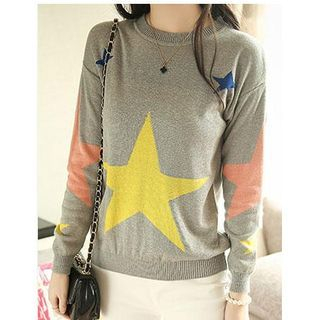 Soft Luxe Star Print Knit Top