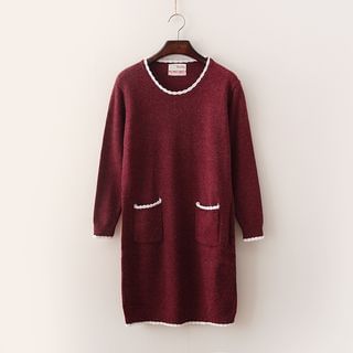 Blu Pixie Pocket-detail Long Sweater