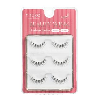 MEKO - Beauty Wink Fashion Lashes I-024 Long Style 3 Pairs