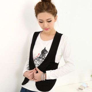 Deep Peter-Pan Collar Vest