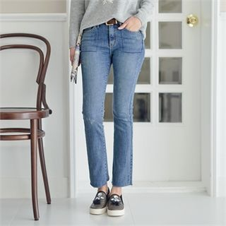 Styleberry Washed Boots-Cut Jeans