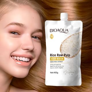 Bioaqua - Rice Raw Pulp Hair Mask 400G #Hair Mask - 400G