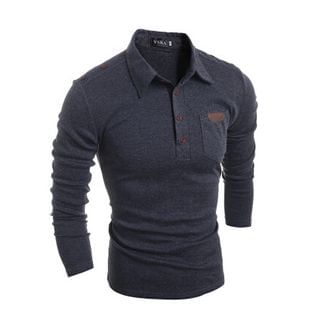 Hansel Long-Sleeve Applique Polo