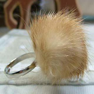 MyLittleThing Little Faux-Fur Ring (Brown)