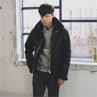 MITOSHOP Zip-Up Faux-Shearling Jacket