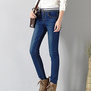 Harou Fleece-Lined Slim-Fit Jeans