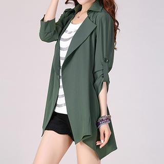 lilygirl Tab-Sleeve Trench Jacket