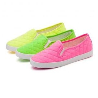 EUNICE Colored Canvas Slip-Ons