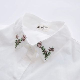 Bonbon Collar Embroidered Shirt