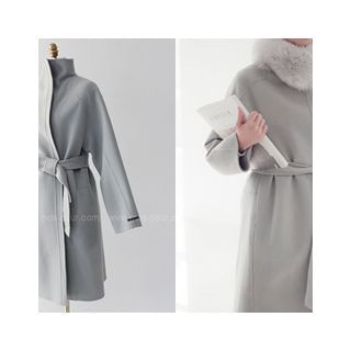 MASoeur High-Neck Wool Blend Coat