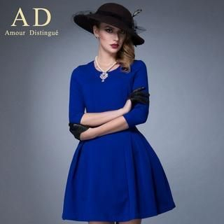 Aision 3/4-Sleeve A-Line Dress