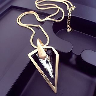 maxine Triangular Crystal Dangle Necklace