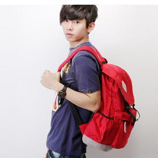 Two-Tone Backpack Red - One Size