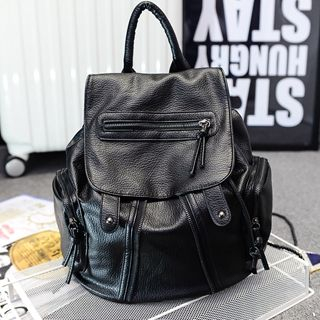 ALIN Faux-Leather Backpack
