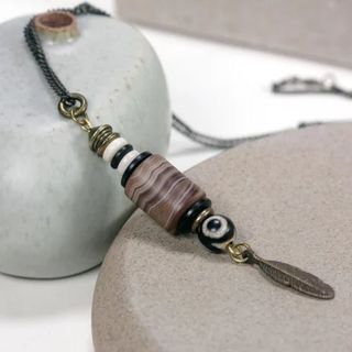 Zeno Agate Necklace As Figure - One Size