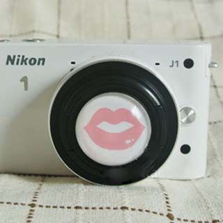 Photo Fun Lips Print Camera Lens Cap