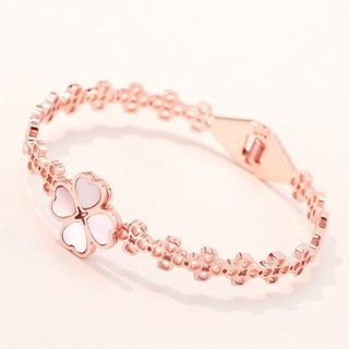 LoveGem Four-Leaf Clover Bangle