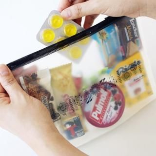 iswas Illustrated Transparent Pouch - (L)