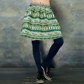 ELF SACK Patterned A-Line Skirt