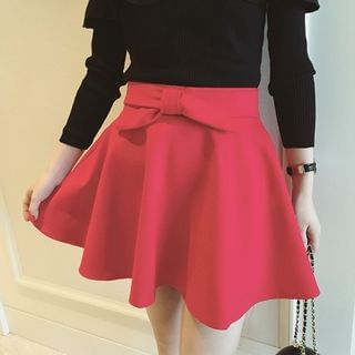 Colorful Shop Bowed A-Line Skirt