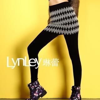 Lynley Inset Knit Skirt Stirrup Leggings
