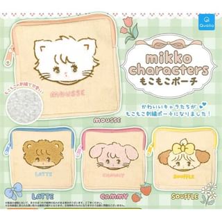 Qualia Mikko Illustrations - Mikko Characters Lil Ala Mode Chenille Pouch (Capsule) 1 Pc - Random From 4 Types