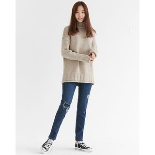 Someday, if Turtle-Neck Wool Blend Knit Top