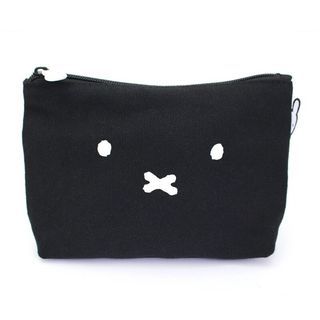 Miffy Canvas Pouch M (Face Black) One Size