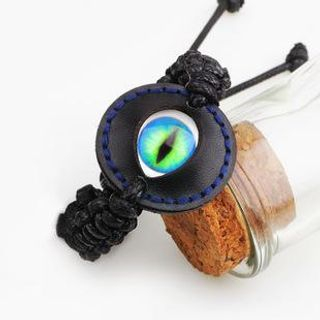 KINNO Luminous Eye Stone Leather Bracelet