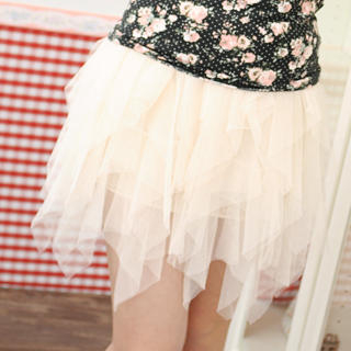 Layered Tulle Skirt Ivory - One Size