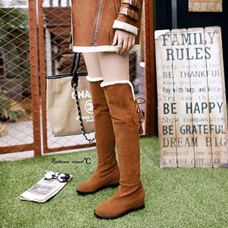 JY Shoes Hidden Wedge Over-the-Knee Boots
