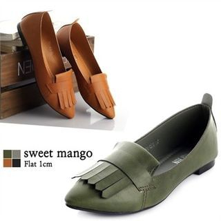 SWEET MANGO Faux-Leather Flats