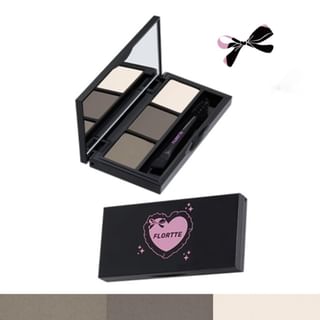 FLORTTE - No Worries Series Three-Color Eyebrow Powder - 2 Colors #02 Cool Grey - 4.2g