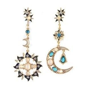 KELA Sun and Moon Earrings / Stud Earing